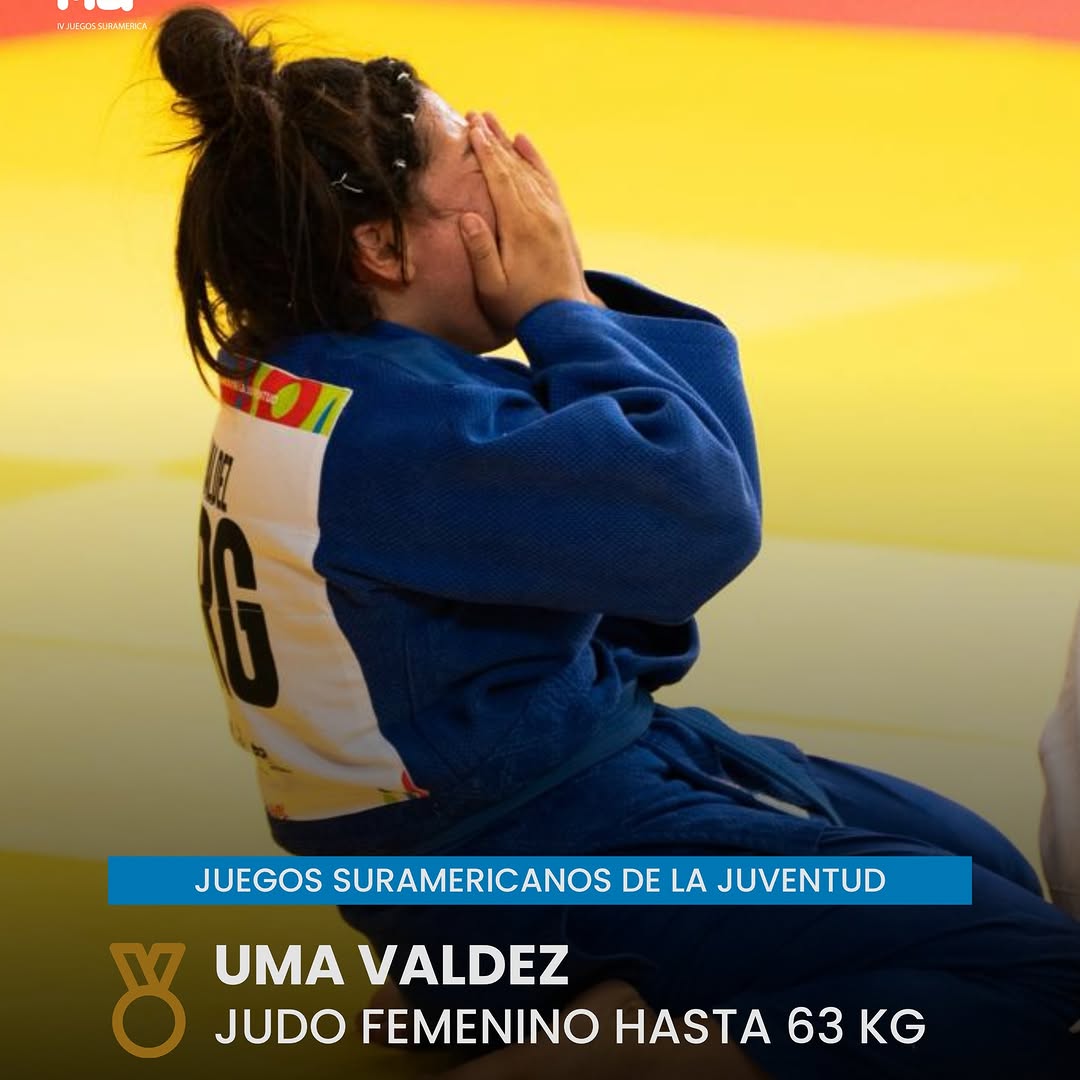 Photo by Sportmax on April 15, 2026. May be an image of text that says 'ဂ ณล 26 ma KINSANMUNEE NARONMUNA SportMax DI JUEGOS SURAMERICANOS DE LA JUVENTUD V UMA VALDEZ JUDO FEMENINO HASTA 63 KG'.