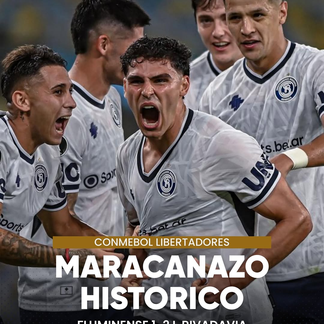 Photo by Sportmax on April 16, 2026. May be an image of soccer, stadium and text that says 'SportMax s.be OSpor CONMEBOL CONMEBOLLIBERTADORES LIBERTADORES MARACANAZO HISTORICO FLUMINENSE FLUMINENSE1-21.RIVADAVIA 1-2 1-2I. RIVADAVIA'.